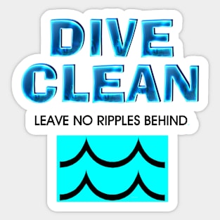 Dive Clean No Ripples Sticker